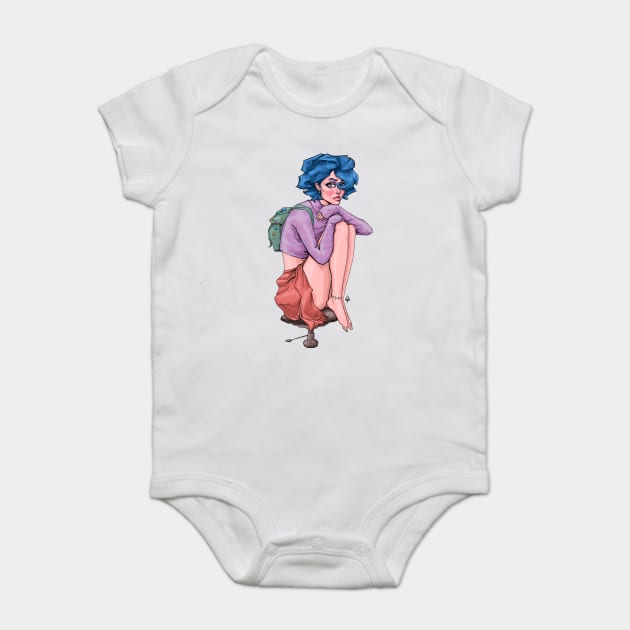 Blue Baby Bodysuit by Umityanilmaz